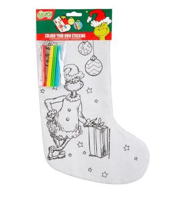 The Grinch Colour Your Own Stocking