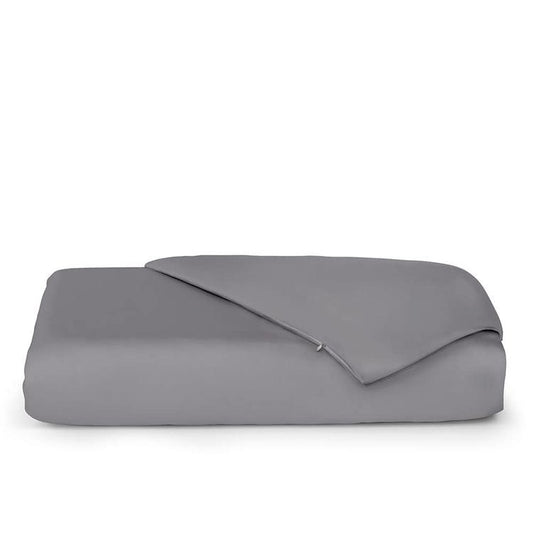 Cosy House Collection Luxury Bamboo Duvet Cover - Ultra Soft Comforter, Duvet, or Quilt Cover - Solid Zippered Duvet Protector for Bed (Single, Grey
