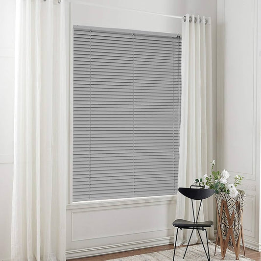 Taiyuhomes Aluminum Venetian Blinds Window Shutter Blinds For Windows Bathroom Kitchen Blinds Venetian Blind Easy Fit Curtains grey 100x130cm WxH