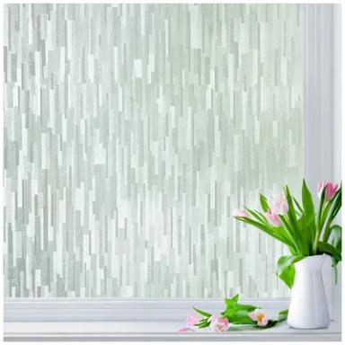 Lifetree Window Film Privacy: Frosted Glass Film for Windows Opaque Self-Adhesive Anti UV Static Cling Decorative Films for Home Office Bathroom 60 * 200cm