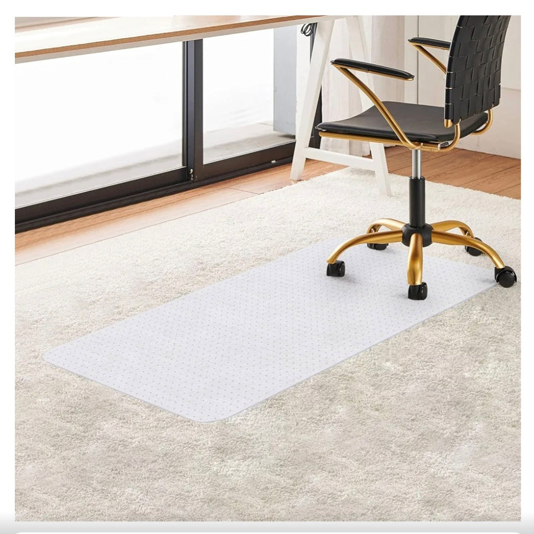 Trintion Office Chair Mat for Carpeted Floor 120x150cm PVC Floor Mat Non-Slip Pointed Waterproof Plastic Chair Mat Carpet Protector for Low, Standard Medium Pile Carpets (120x150cm For Carpet Floor)