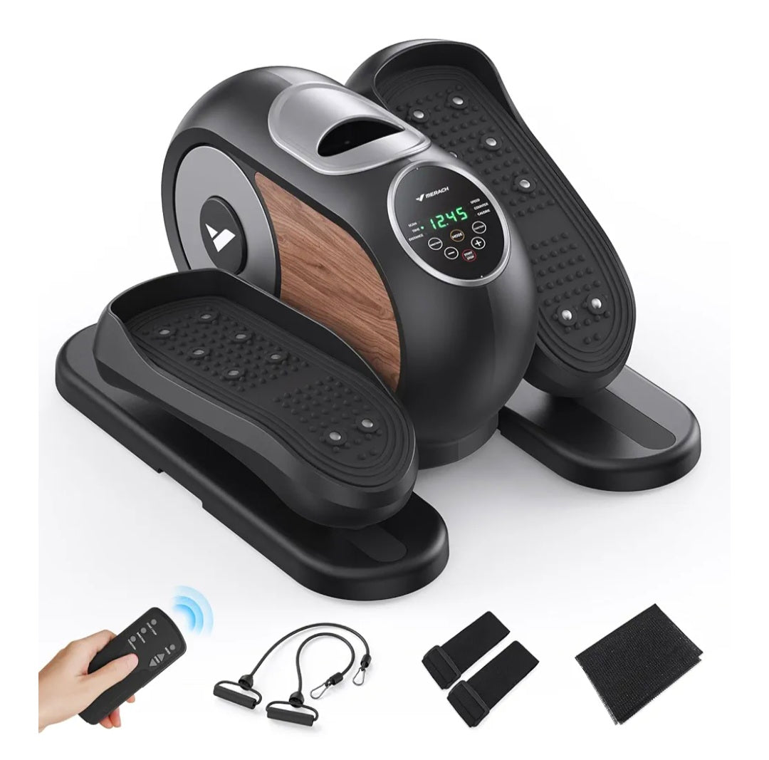 Under Desk Elliptical Machine for Home, Electric Elliptical Machine for Seniors with 12 Adjustable Speed, Quiet & Portable Seated Pedal Exerciser with Remote Control & Non-Slip Pad
