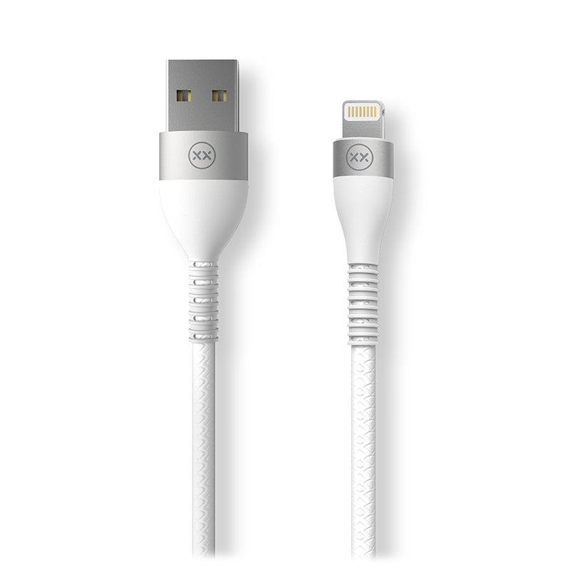 Mixx Ultra Durable Cable USB to Lightning Cable - White 1.2m