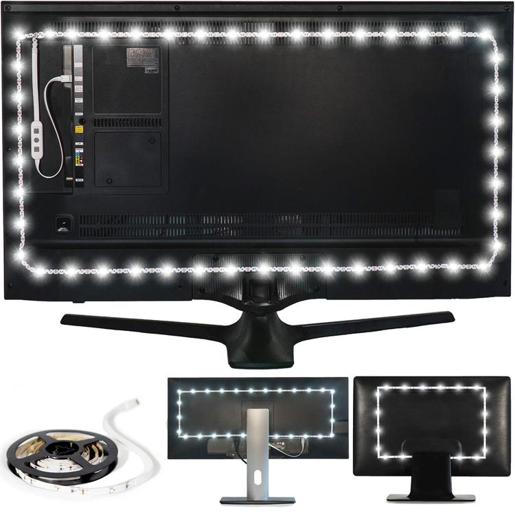 Luminoodle USB Bias Lighting - Ambient Home Theater Light, LED Backlight Strip - 6500K Accent Lighting to Reduce Eye Strain, Improve Contrast