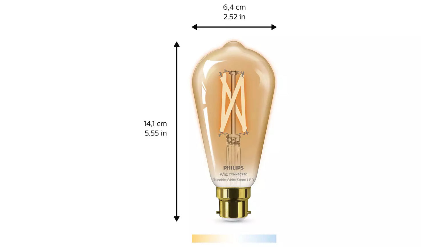 Philips 50W Smart LED Tunable Filament ST64 B22 Bulb