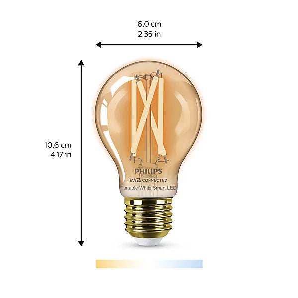 Philips Smart WiZ E27 50W LED Cool white & warm white A60 Dimmable Light Bulb