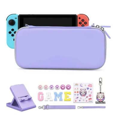 Switch Case for NS Switch/Oled, innoAura 16 in 1 Switch Accessories Bundles with Switch Carrying Case, Switch Game Case, Switch Protective Case, Switch Stand, Switch Thumb Caps,3 colours