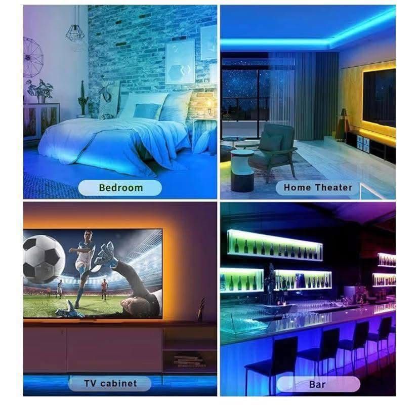 5M Led Lights, Led Strip Light with Music Sync Color Changing, RGB Led Strip Lights with Smart App & Remote Control for Bedroom, Led Light Strips