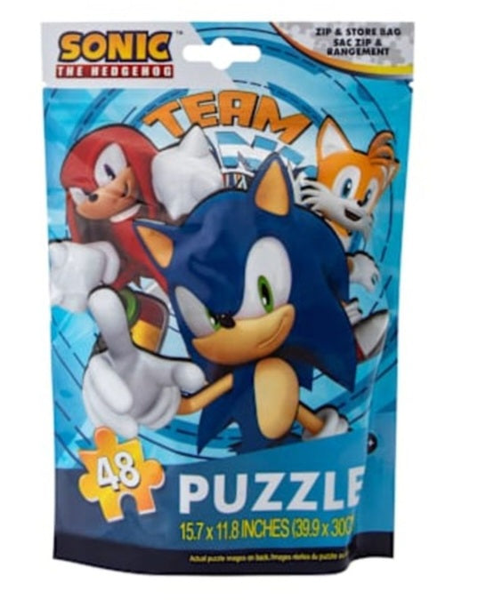 Sonic The Hedgehog 48 Piece Jisaw Puzzle. Random Design Provided