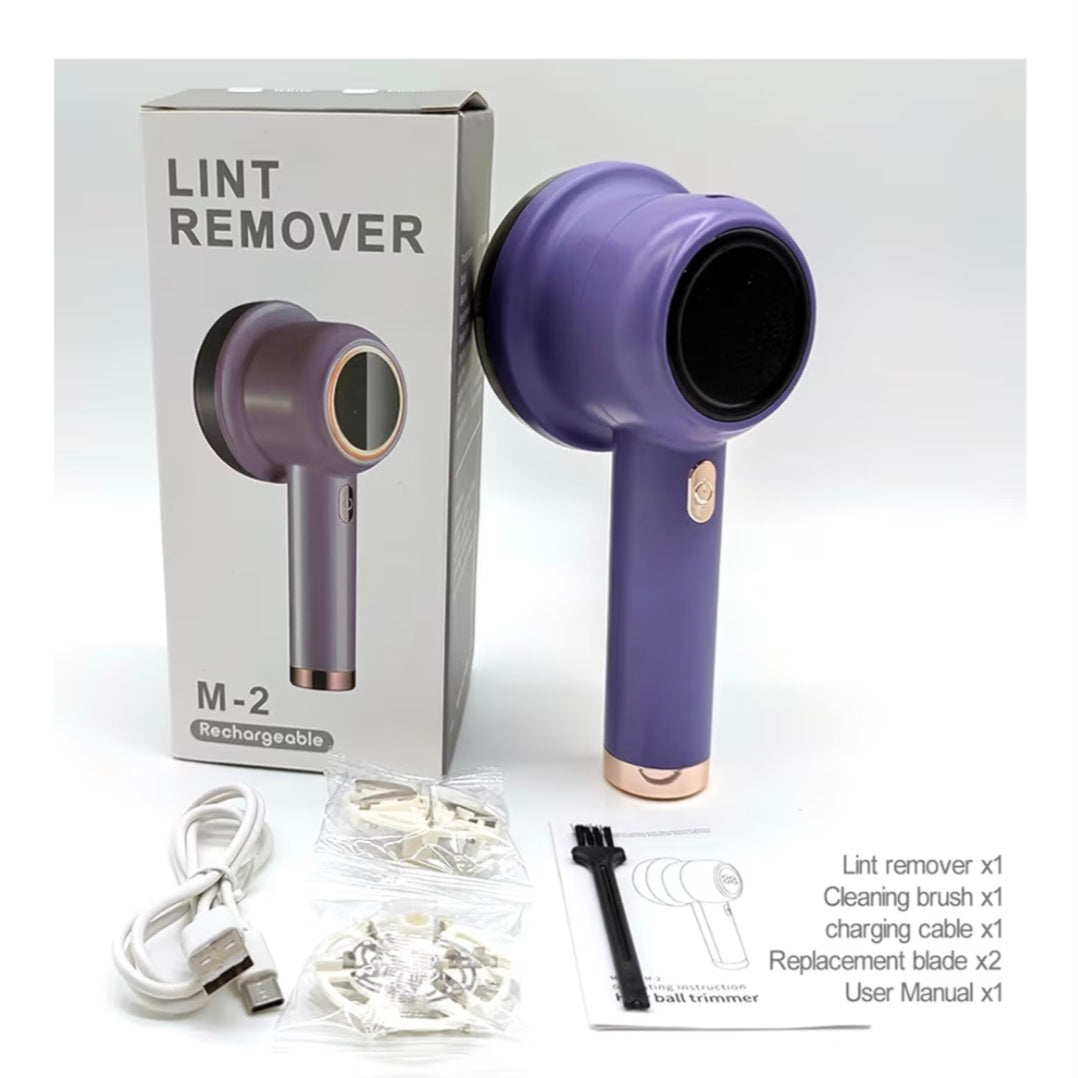 Lint Remover, Fabric Shaver Electric Bobble Remover for Clothes, USB Charging Fluff Remover Sweater Shaver with 2 Replacement Heads for Clothes Fabric