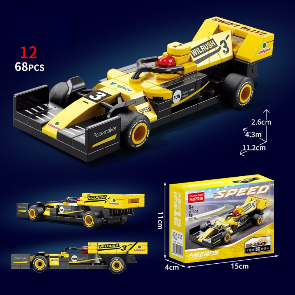 F1 Speed Mini Race Car Building Bricks Model