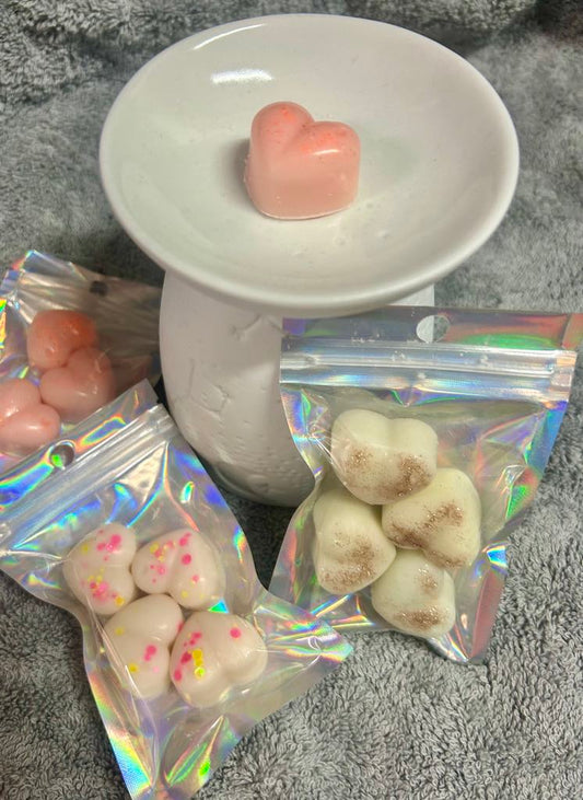 Pack of 4 Mini Wax Melt Hearts