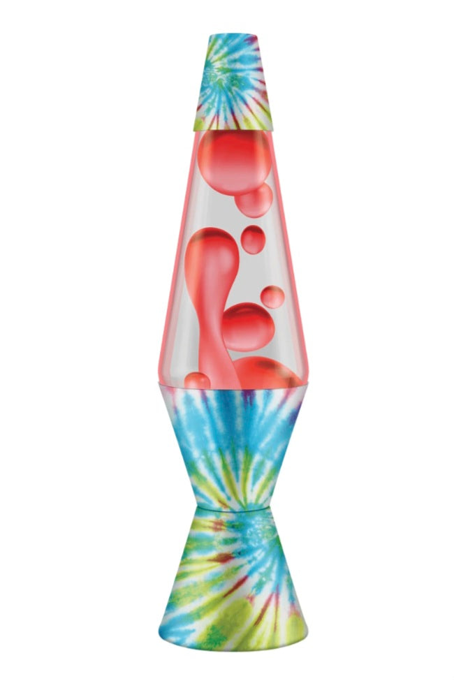 The Original Lava Lamp Company, Pinwheel Tie Dye Retro Lava Lamp, 14.5" Tall