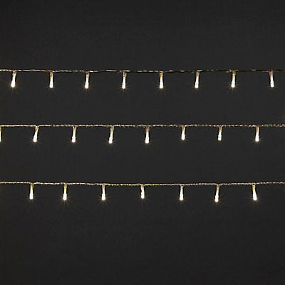 240 Ice white LED With timer String lights Clear cable