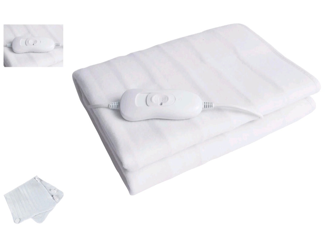 QuietNight Luxury Double Electric Blanket with Heat Controller & 3 Settings, Double