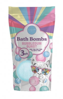 Elysium Spa 3 x 50g Bath Bombs Bubblegum Burst