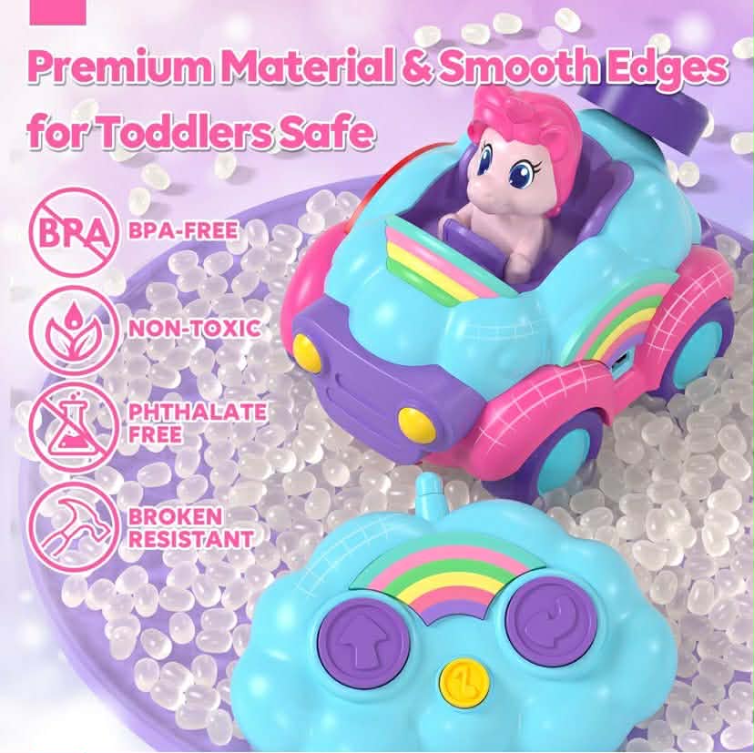 Lehoo Castle 2 Years+ Remote Control Car Unicorn Toys RC Cars with Lights & Music