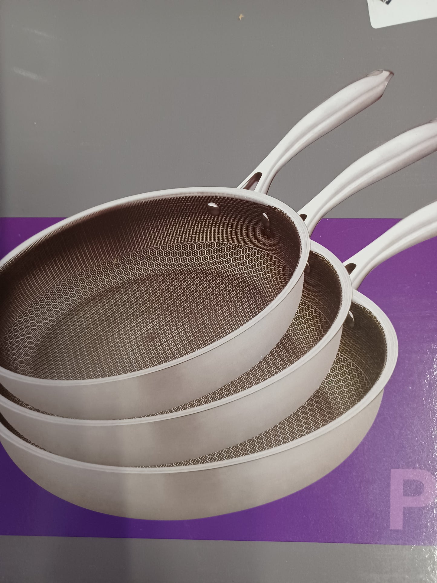 Set Of 3 Energy Saving Frying Pans