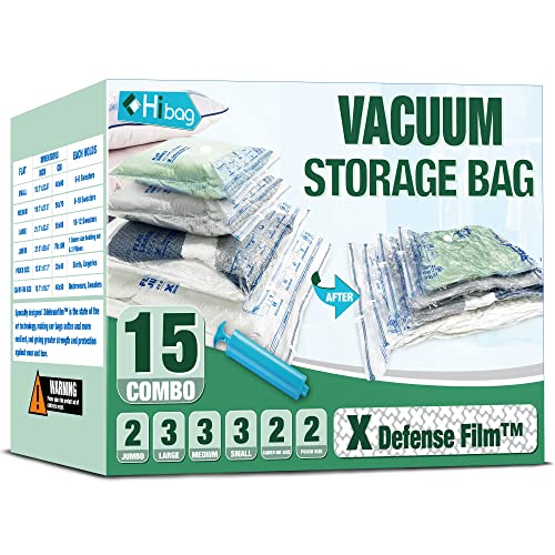 Vacuum Storage Bags, Space Saver Vacuum Seal Storage Bags 15-Pack includes pump