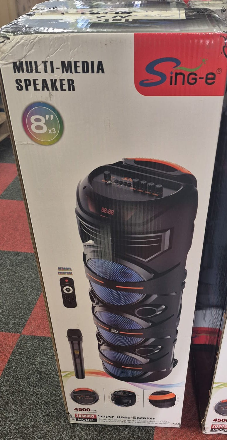 XL Multimedia Portable Bluetooth Super Speaker with Microphone & Remote Control 4500mah