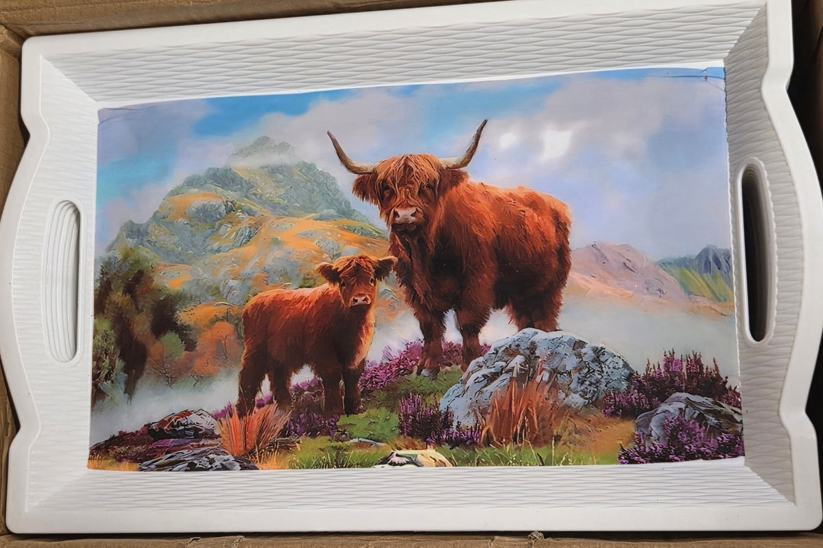Highland Cow Lap Tray