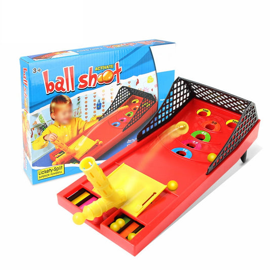 Portable Table Top Shoot Ball Game Pull Aim and Shoot Arcade Board Game for Ages 5 and Up