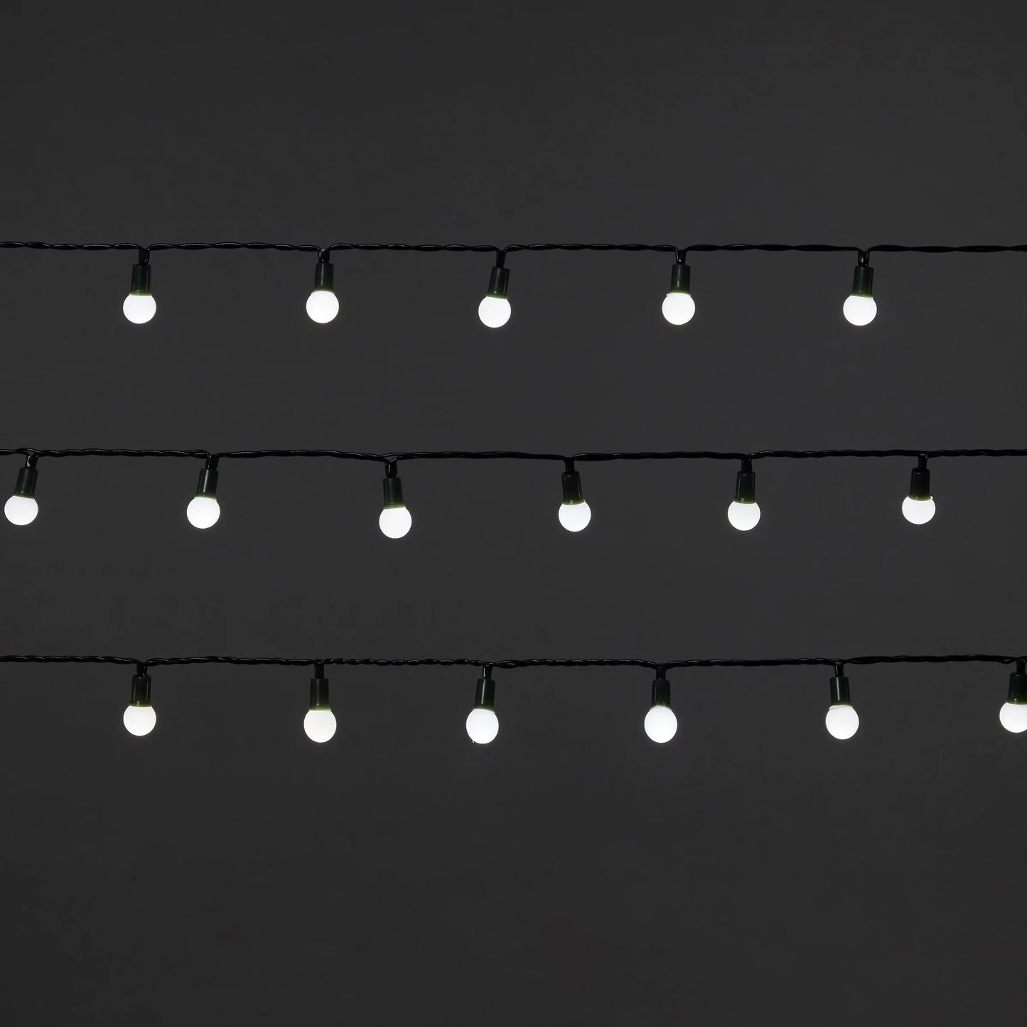 240 Ice white Berry LED String lights With timer function & 25.12m Green cable