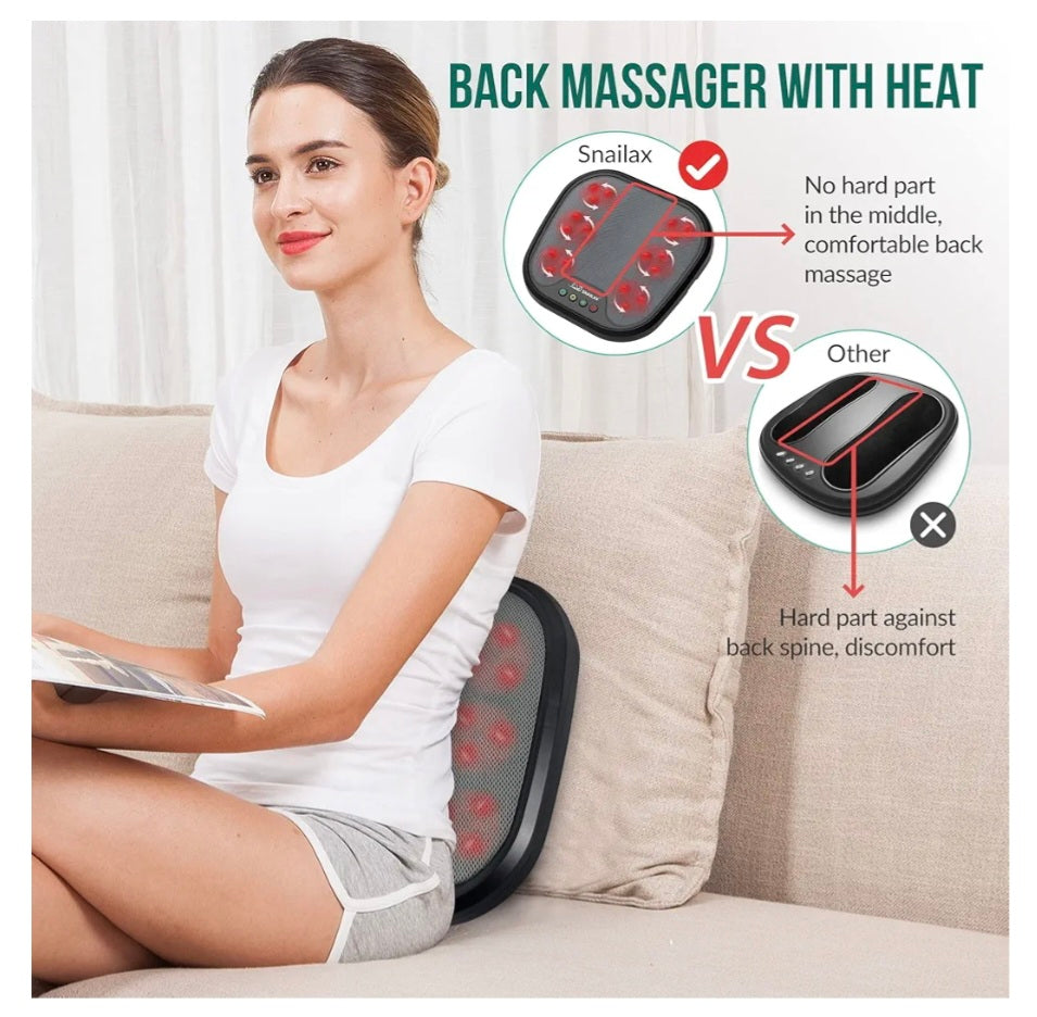 Snailax Shiatsu Foot, Back & Leg Massager with Heat, 2-in-1 Deep Kneading Massagers for Back and Neck, Electric Foot Massager, Foot Warmer