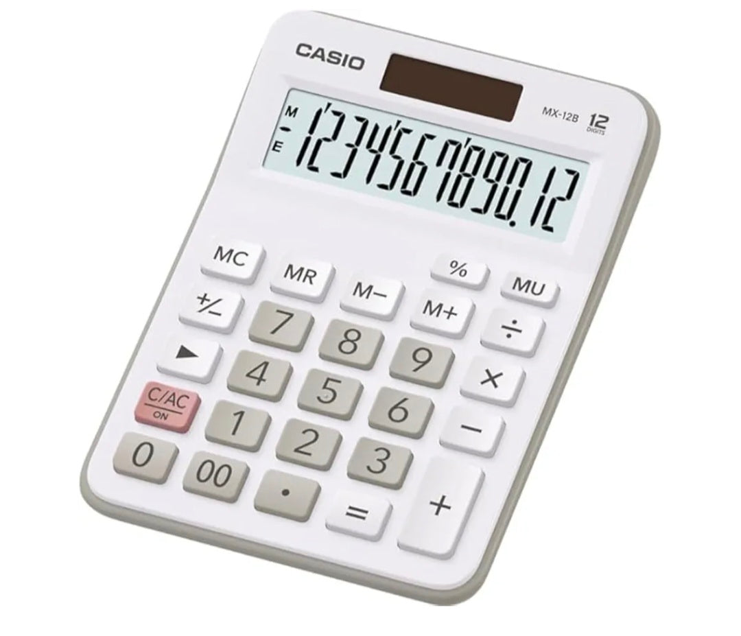 Casio MX-12 Desk Calculator 12-digit Display