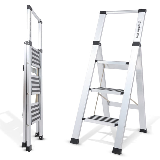 Northern Stone 3 Step Ladder with Handrail | Step Ladder 3 Step
