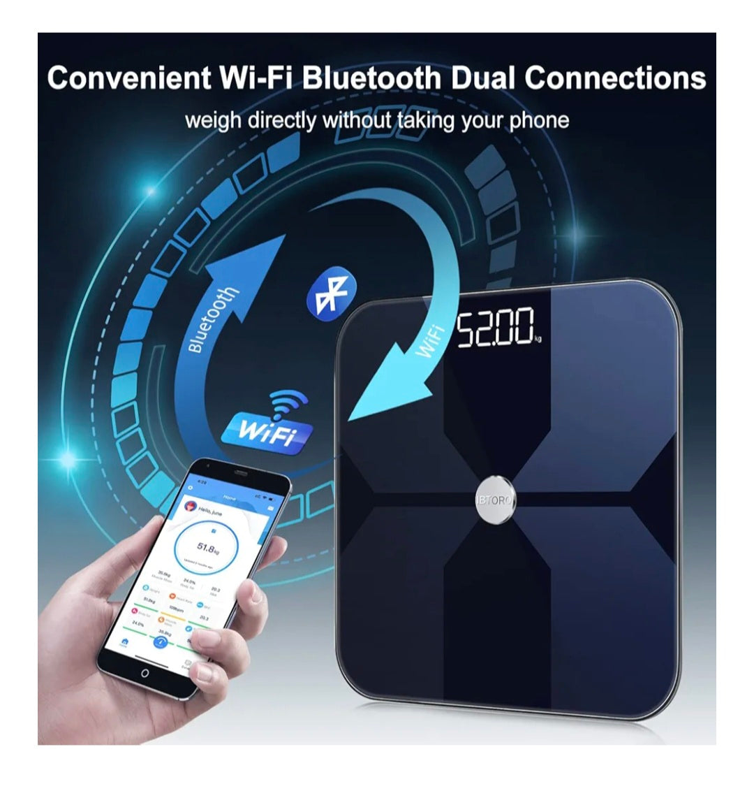 INSMART Body Fat Scales with ITO Coating Technology,Digital Weighing Bathroom Smart Scale Body Composition Monitor,Bluetooth Weighing Scales With Fitbit,Google Fit,Apple Health