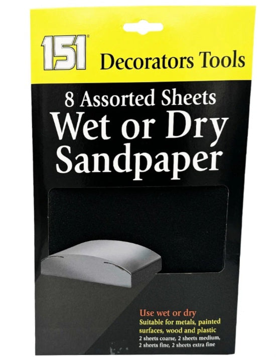 8 Piece Wet or Dry Sandpaper