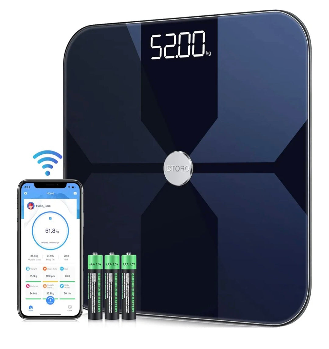 INSMART Body Fat Scales with ITO Coating Technology,Digital Weighing Bathroom Smart Scale Body Composition Monitor,Bluetooth Weighing Scales With Fitbit,Google Fit,Apple Health