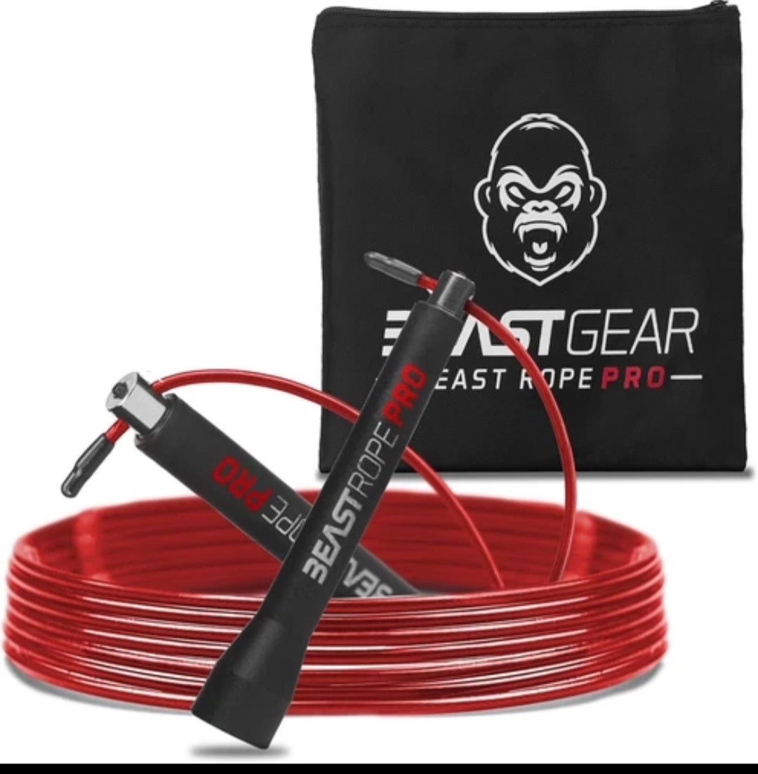 Speed Skipping Rope Adult for Women and Men - Advanced Fitness Jump Black Pro