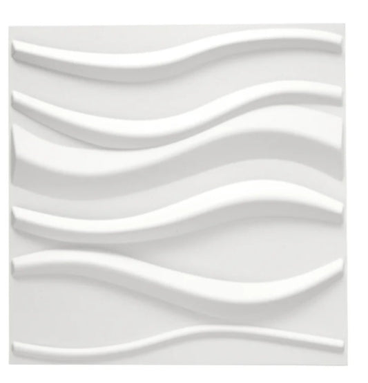 12 Pack PVC 3D Wave Wall Panels Decorative Tiles