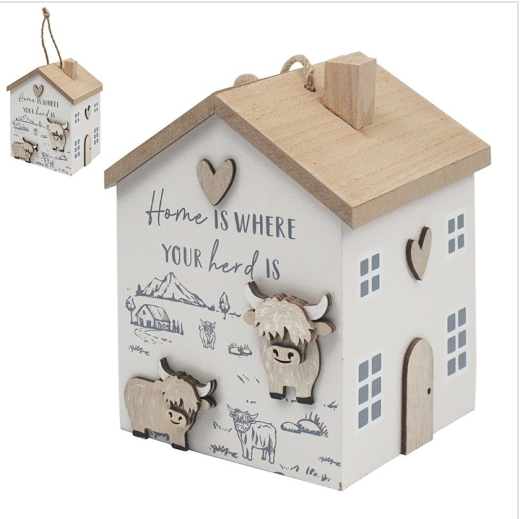 Highland Cow Doorstop 14x14x19cm