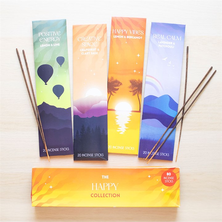 The Happy Collection Set of 4 Incense Sticks Set