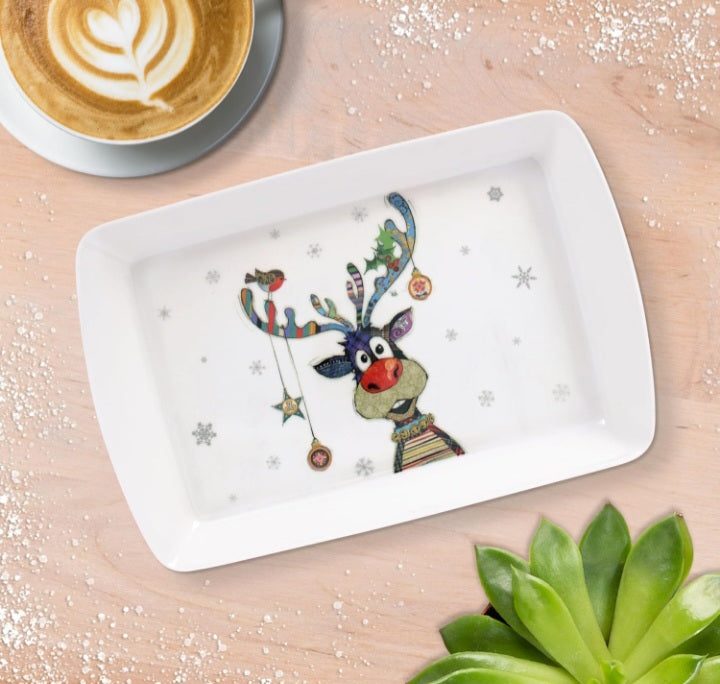 Rudolph Christmas Serving Tray 23cm x 16cm