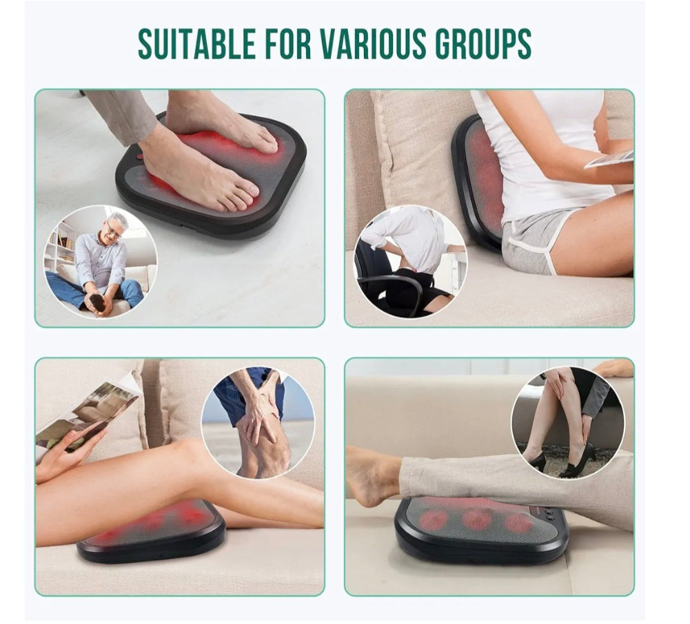 Snailax Shiatsu Foot, Back & Leg Massager with Heat, 2-in-1 Deep Kneading Massagers for Back and Neck, Electric Foot Massager, Foot Warmer