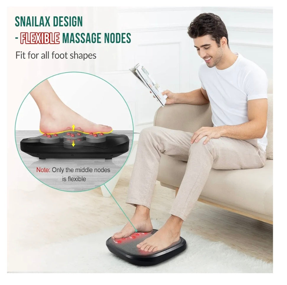 Snailax Shiatsu Foot, Back & Leg Massager with Heat, 2-in-1 Deep Kneading Massagers for Back and Neck, Electric Foot Massager, Foot Warmer