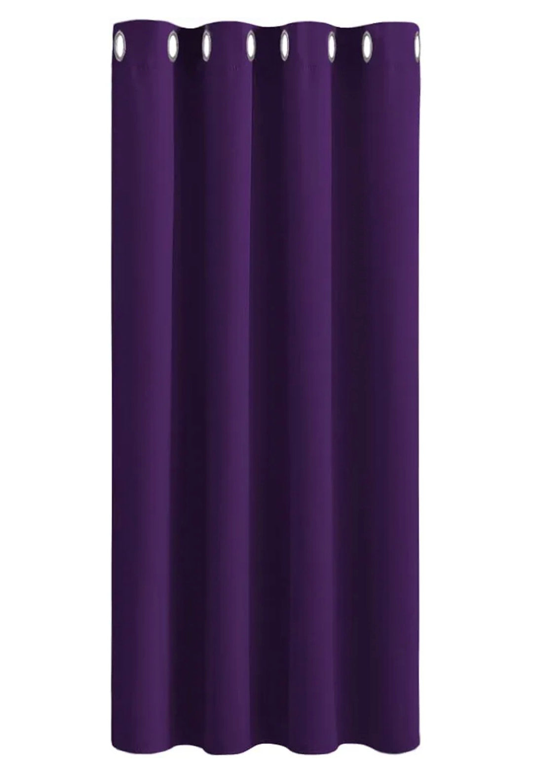 PONY DANCE Purple Blackout Curtain - Sold as 1 Panel 52 x 45-inch Short Caravan Curtain Super Soft Solid Lining Fabric Ring Top Blackout Panel for Boys Room, Nursery Room