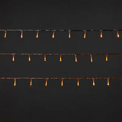 240 Warm white LED String lights With timer Clear cable