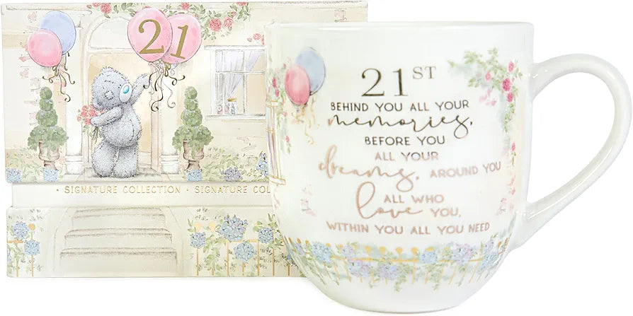 Me To You Tatty Teddy Luxury New Bone China Mug in Foil-Inlaid Box 21st Birthday Gift - Signature Collection