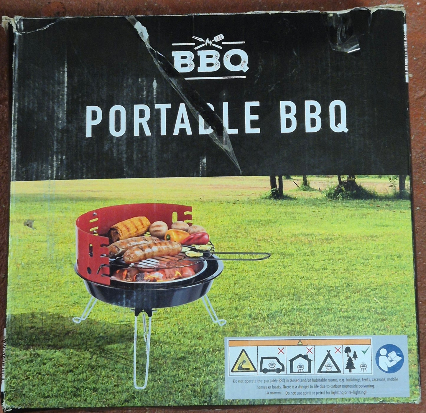 Portable BBQ damaged box