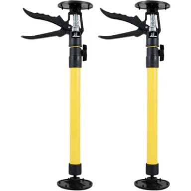 Eummy 2Pcs Telescopic Quick Support Rod Adjustable 30-59cm 3rd Hand Support System Heavy Duty 40KG Capacity Support Pole Non-Slip Door Frame Strut Telescopic Prop for Plasterboard Drywall