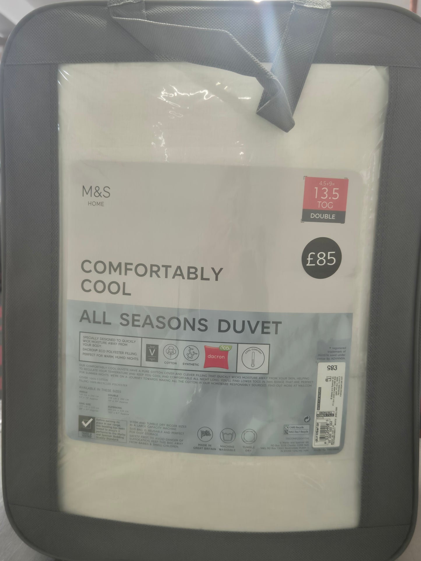 Comfortably Cool All Seasons Double Duvet 13.5tog RRP £85