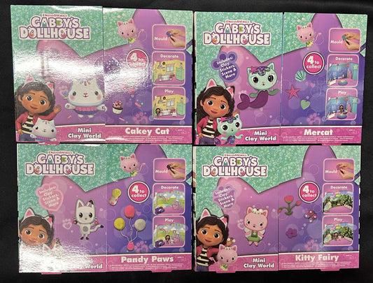 Gabby's Dollhouse Mini Clay World 4 designs