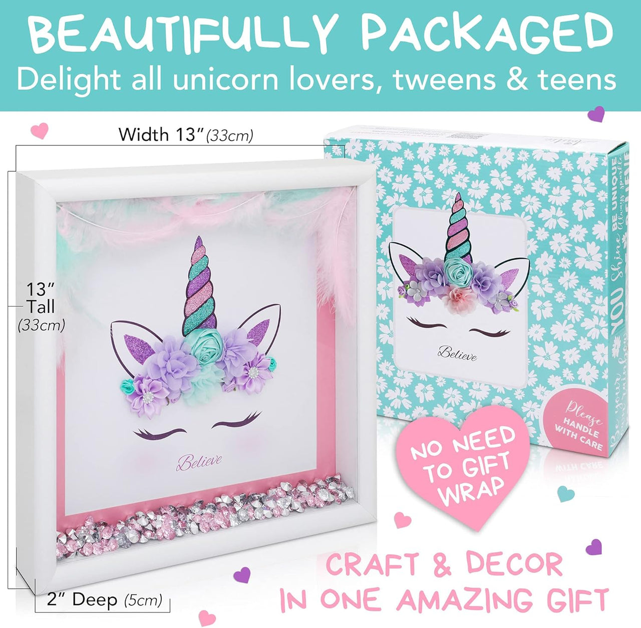 DIY Unicorn Picture Craft Kit - Create Your Own Wall Art Decor