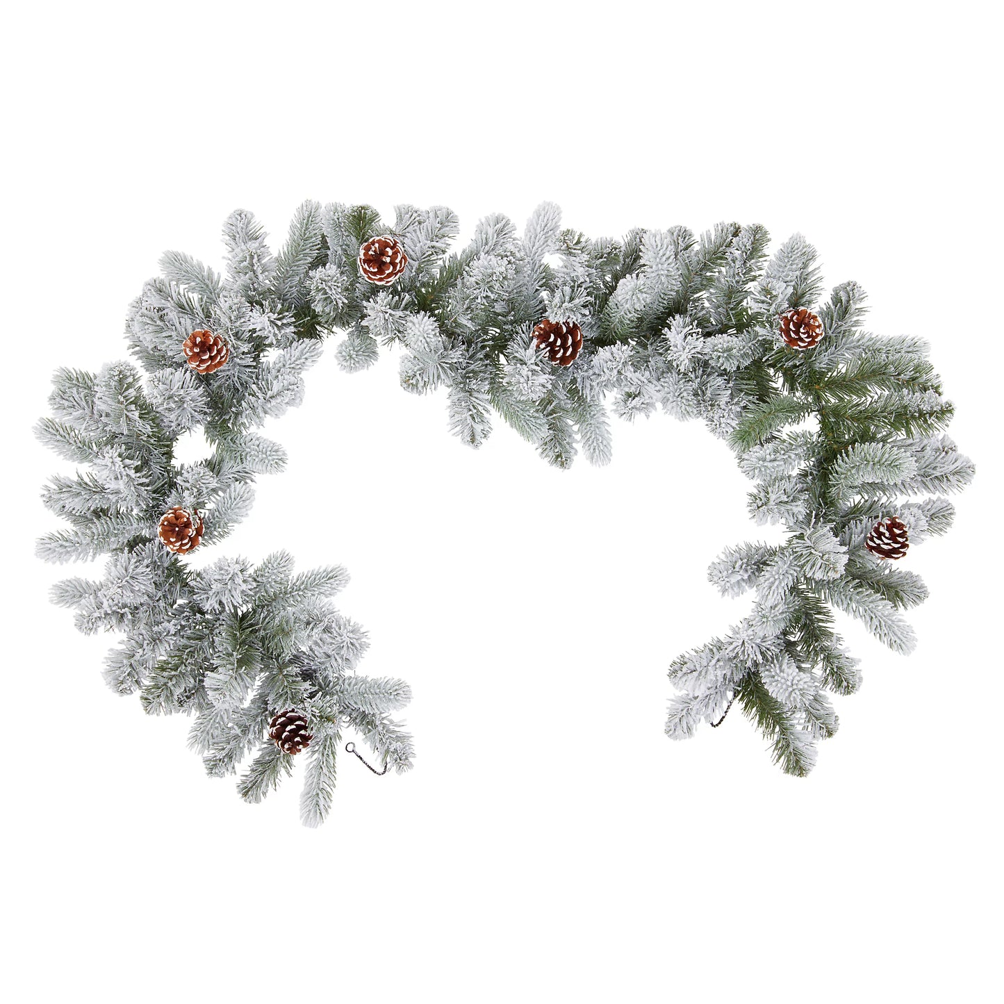 Frosted Pinecone Green Garland