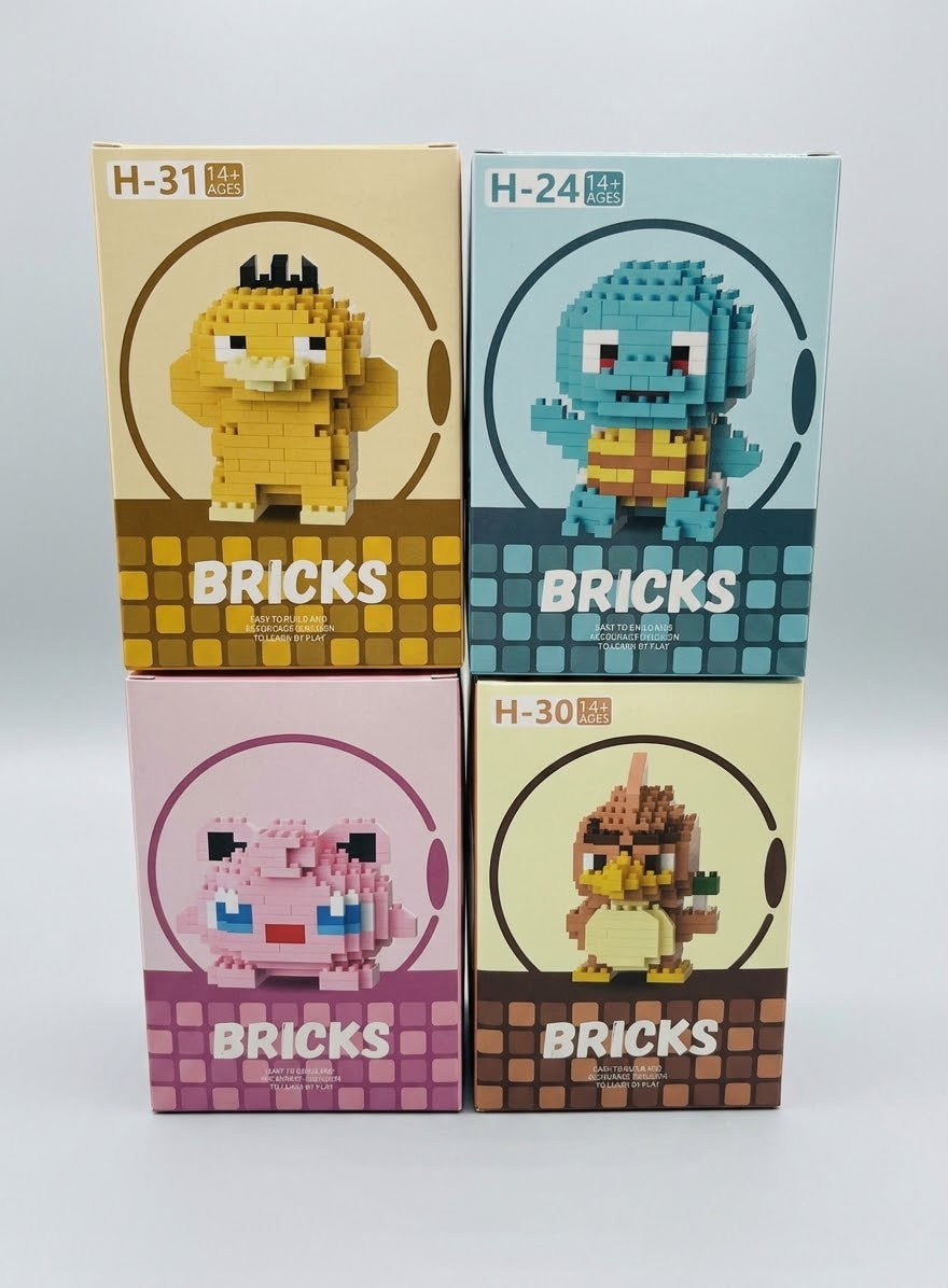Pokemon Inspired Mini Bricks, 12 To Collect